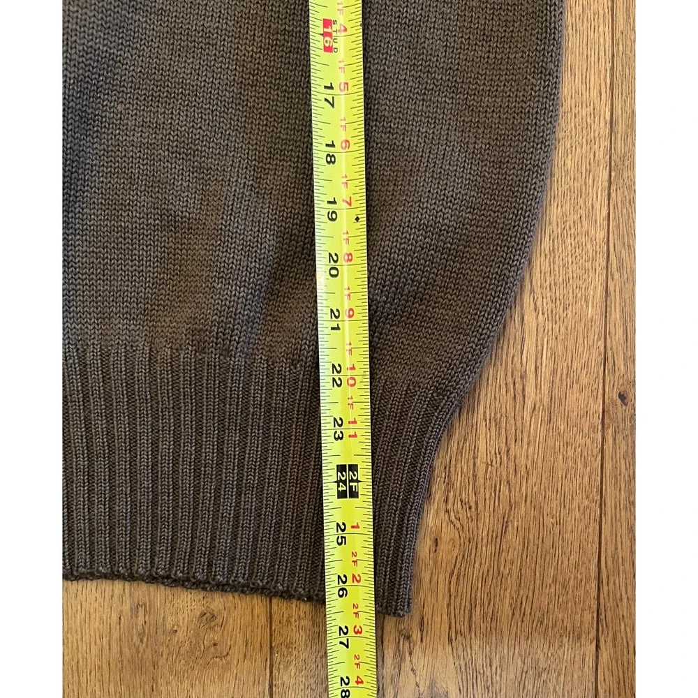 Vintage 1976 US Military 100% Wool Button Mock Neck Sweater Large 42-44